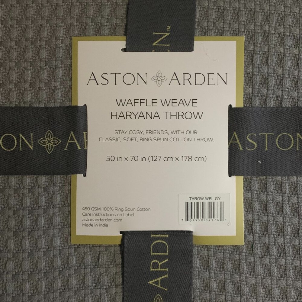 Aston & Arden Waffle Weave Blanket - 100% Ringspun Cotton